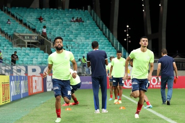 Fotos: Felipe Oliveira / EC Bahia | Falcão em aquecimento antes de duelo pelo Bahia
