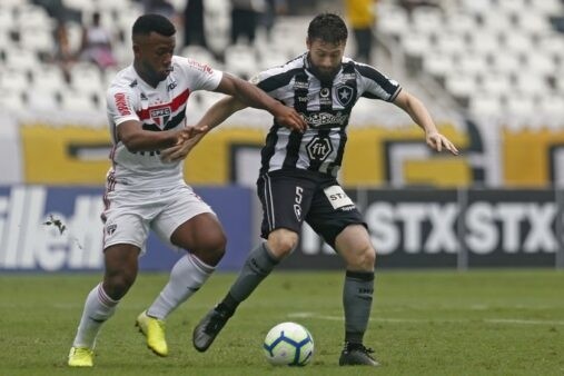 Divulgação/Botafogo/ São Paulo x Botafogo em campo. 