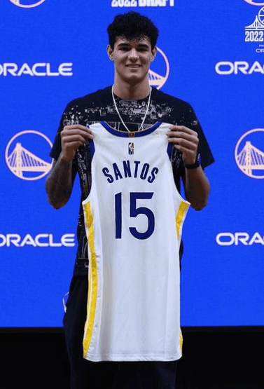 Gui é apresentado pelos Warriors. Reprodução/Instagram oficial do Golden State Warriors