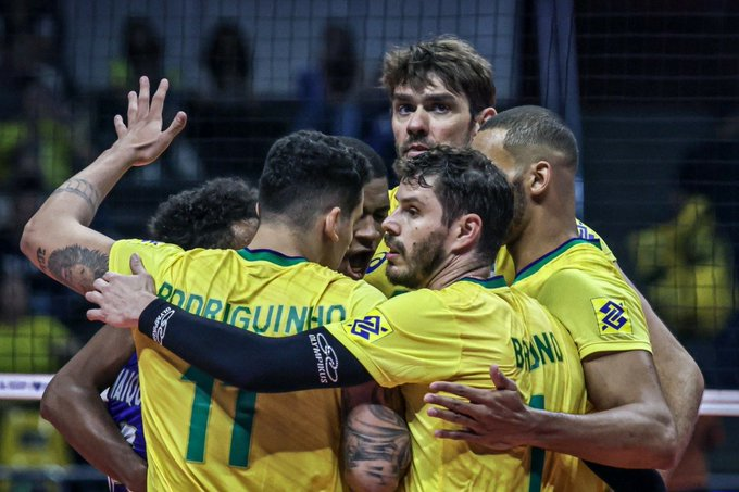 Brasil segue bem na Liga das Nações - Foto: @TimeBrasil no Twitter