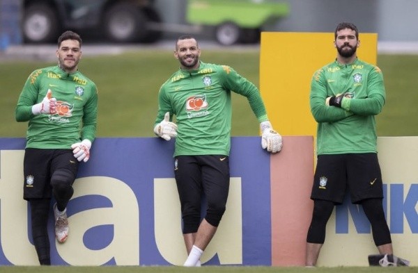 Foto: Lucas Figueiredo/CBF – Ederson tem companhia de Weverton e Alisson na Seleção rumo ao Mundial do Catar