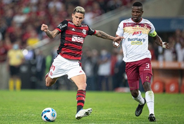 Jorge Rodrigues/AGIF/  'Não é para qualquer jogador'; Pedro entra para a história do Flamengo na Libertadores. 