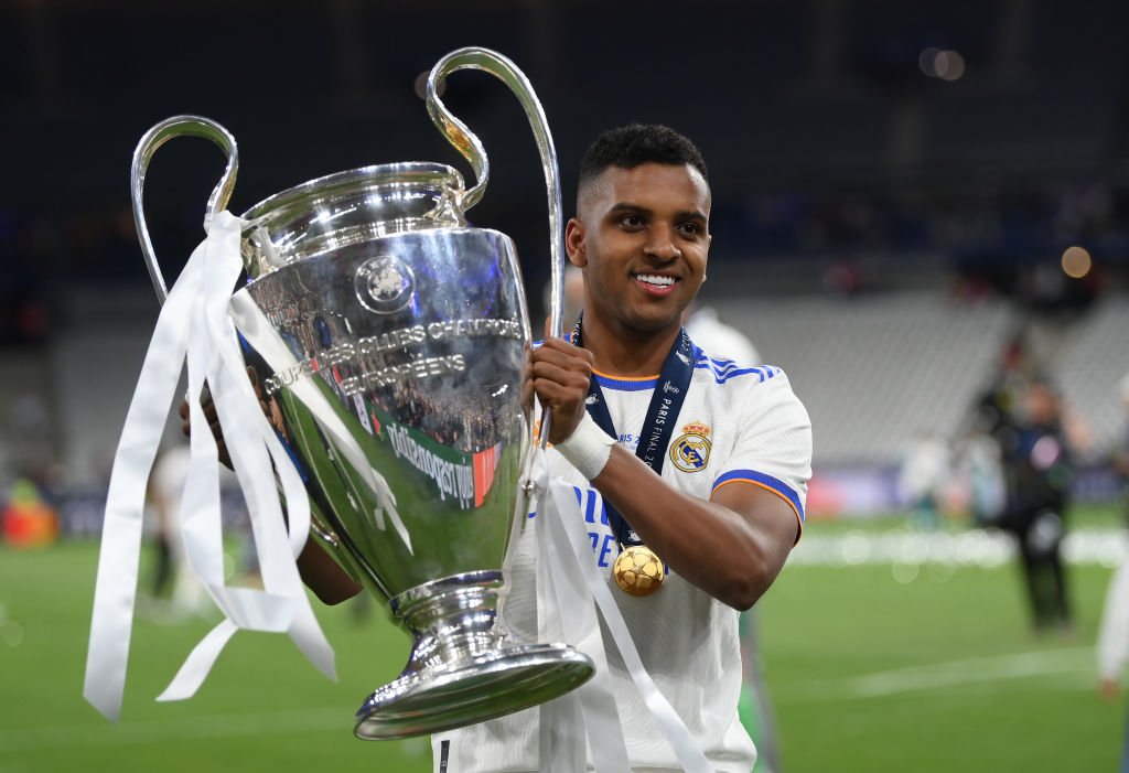 Shaun Botterill/Getty Images/ '1 bilhão de euros'; Valor de renovação de Vinícius Jr. no Real Madrid é exposto; Rodrygo também entra em pauta. Shaun Botterill/Getty Images/ '1 bilhão de euros'; Valor de renovação de Vinícius Jr. no Real Madrid é exposto; Rodrygo também entra em pauta.