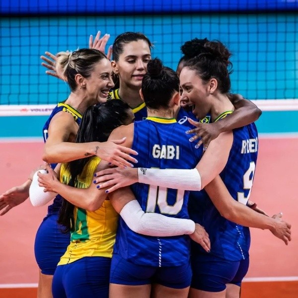 Com equipe renovada, Brasil fez boa campanha na Liga das Nações. Reprodução/Twitter oficial da CBV