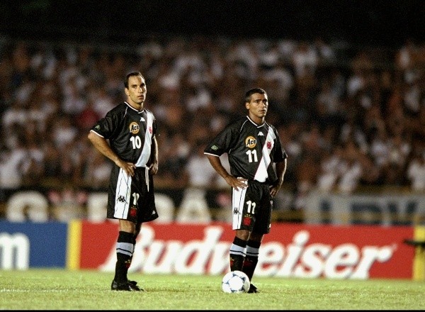 Getty Images/Shaun Botterill – Romário e Edmundo jogaram juntos no Vasco