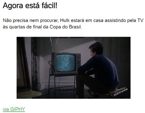 Foto: Reprodução/Uol Esporte - Hulk virou chacota dos torcedores.