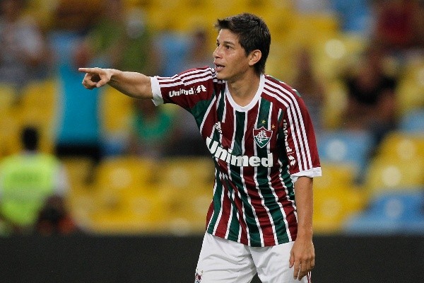 RIO DE JANEIRO - RJ - 29/01/2014 - CARIOCA 2014 / FLUMINENSE X RESENDE - Conca do Fluminense comemora seu gol durante partida contra o Resende pelo Campeonato Carioca 2014 no Maracana. Foto: Wagner Meier/AGIF-CARIOCA 2014 / FLUMINENSE X RESENDE RIO DE JANEIRO - RJ - 29/01/2014 - CARIOCA 2014 / FLUMINENSE X RESENDE - Conca do Fluminense comemora seu gol durante partida contra o Resende pelo Campeonato Carioca 2014 no Maracana. Foto: Wagner Meier/AGIF-CARIOCA 2014 / FLUMINENSE X RESENDE
