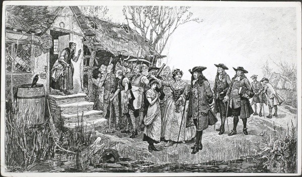 (Photo by Hulton Archive/Getty Images) - Uma pessoa sendo acusada de bruxaria.