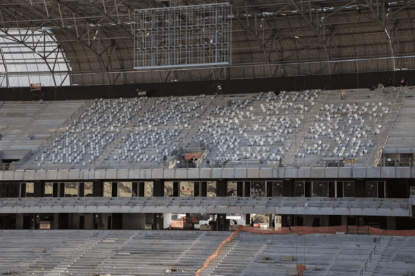 Divulgação/Atlético-MG. O Galo divulgou fotos recentemente da construção da Arena