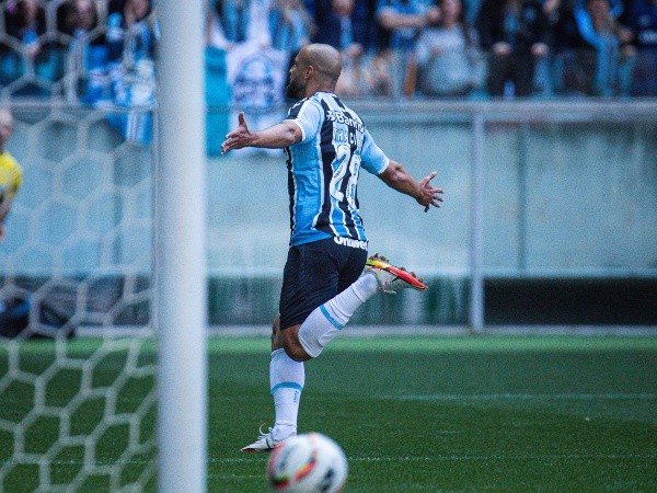 Agif/Maxi Franzoi – Thaciano marcou o segundo gol do Grêmio