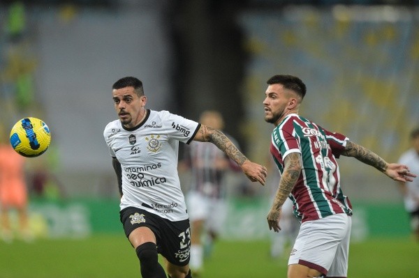 Thiago Ribeiro/AGIF/ Fluminense x Corinthians em campo pela semifinal da Copa do Brasil. 