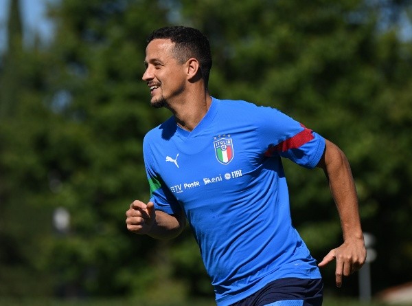 Luiz Felipe treina com o elenco da Itália, em preparação para a Nations League – Foto: Claudio Villa/Getty Images
