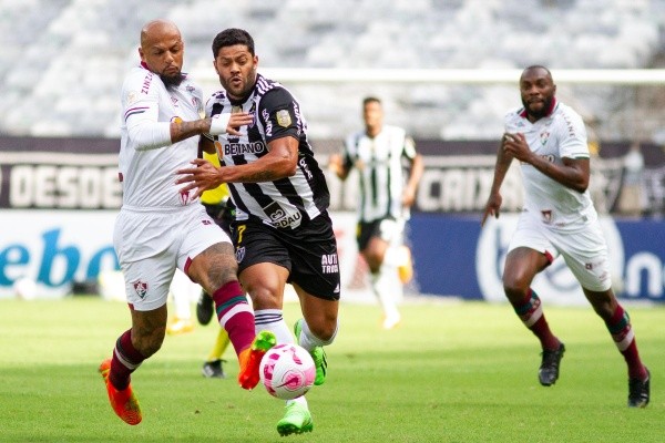 Fernando Moreno/AGIF/ Atlético-MG x Fluminense em campo pelo Brasileirão. 