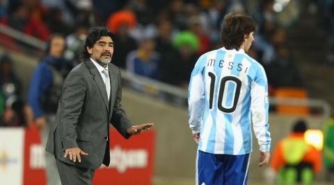 Foto: Richard Heathcote/Getty Images - Perfil da Copa do Mundo criou um gol com a participação de Maradona e Messi
