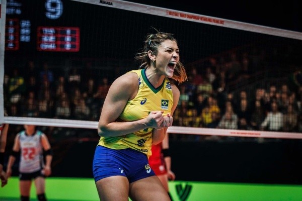 Rosamaria, uma dos destaques do Brasil contra o Japão. Foto: FIVB
