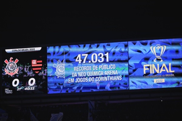 Foto: Ettore Chiereguini/AGIF/ Timão bateu o recorde de público na Arena em final contra o Flamengo. 