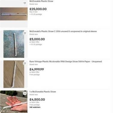 Canudos são vendidos na internet - Foto: eBay Canudos são vendidos na internet - Foto: eBay