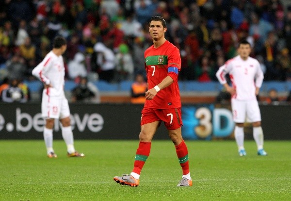 Photo by Dan Kitwood/Getty Images - Cristiano Ronaldo contra a África do Sul em 2010