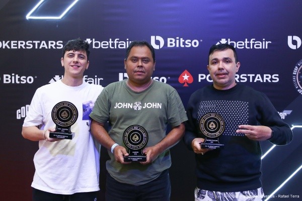 Pódio do PLO Turbo Ko (Foto: Rafael Terra/BSOP)