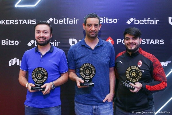 Pódio PLO 5 Cartas (Foto: Rafael Terra/BSOP)