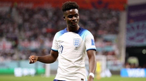 Foto:Julian Finney/Getty Images – Saka também fez três gols na Copa do Mundo