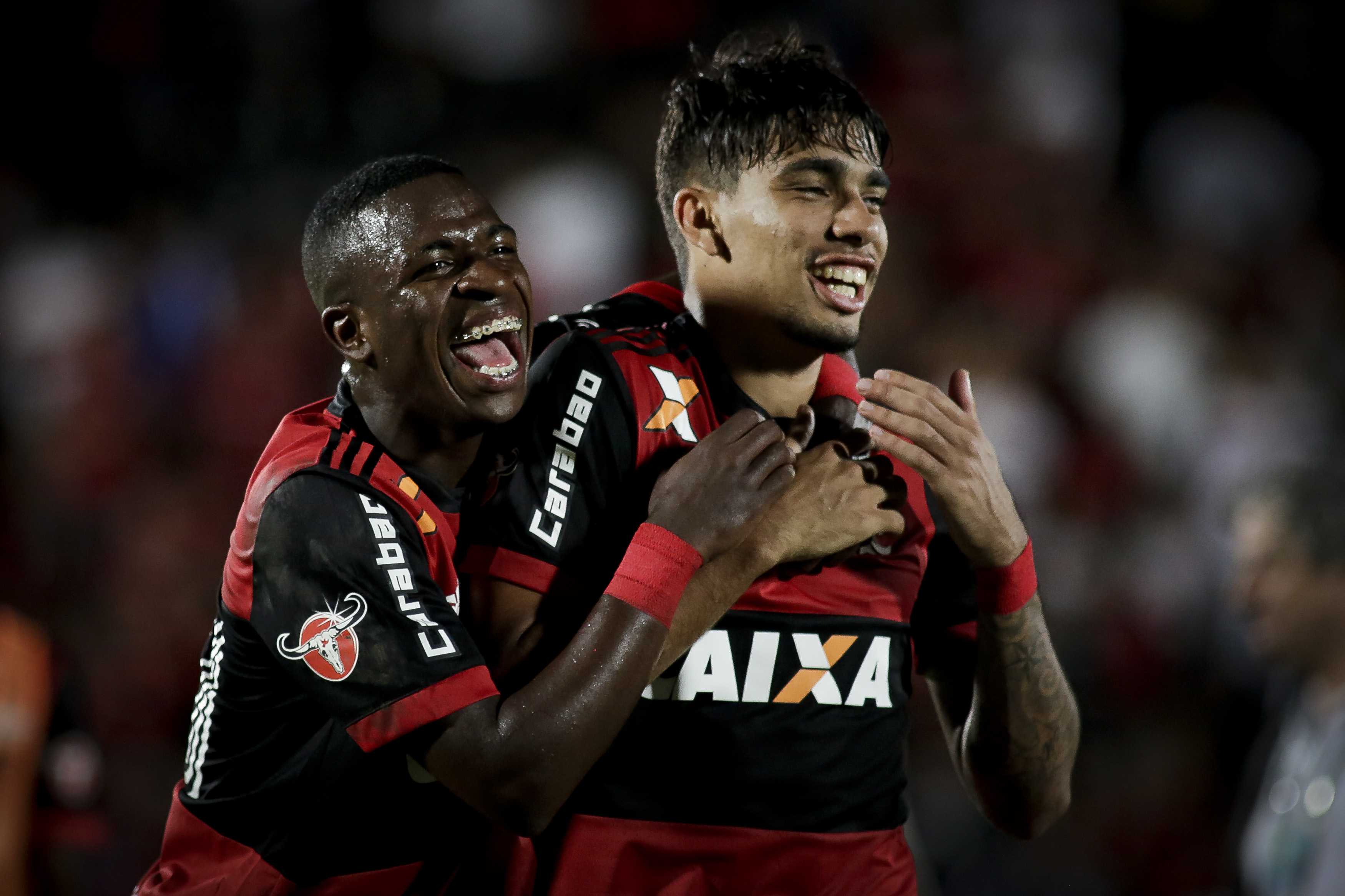 Agif/Luciano Belford – Vini Jr e Paquetá começaram juntos no Flamengo