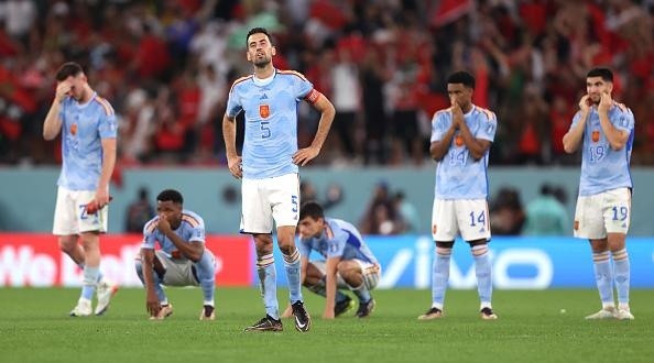 Foto: Julian Finney/Getty Images - Espanhóis foram eliminados nos pênaltis para o Marrocos