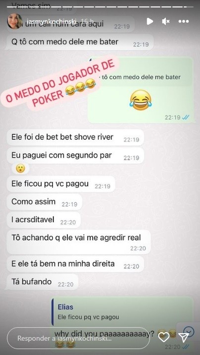 (Foto: Reprodução instagram Iasmyn Kochinski @iasminkochinski)