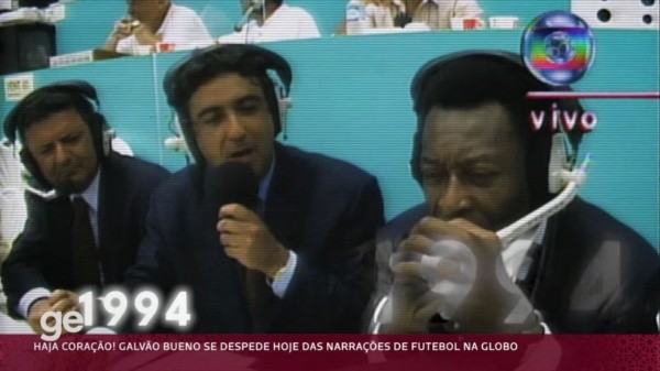 Foto:Reprodução GE/YouTube – Arnaldo Cezar Coelho, Galvão Bueno e Pelé