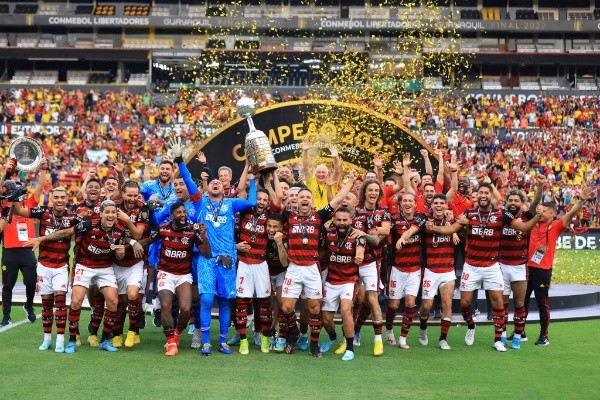 Buda Mendes/Getty Images/ Flamengo campeão da Libertadores em 2022. 
