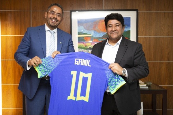 Foto: Leandro Lopes | Gamil Föppel e Presidente Ednaldo Rodrigues 