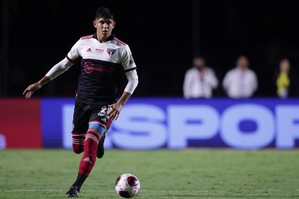 SP - Sao Paulo - 15/02/2023 - PAULISTA 2023, SAO PAULO X INTER DE LIMEIRA - Alan Franco jogador do Sao Paulo durante partida contra o Inter de Limeira no estadio Morumbi pelo campeonato Paulista 2023. Foto: Ettore Chiereguini/AGIF