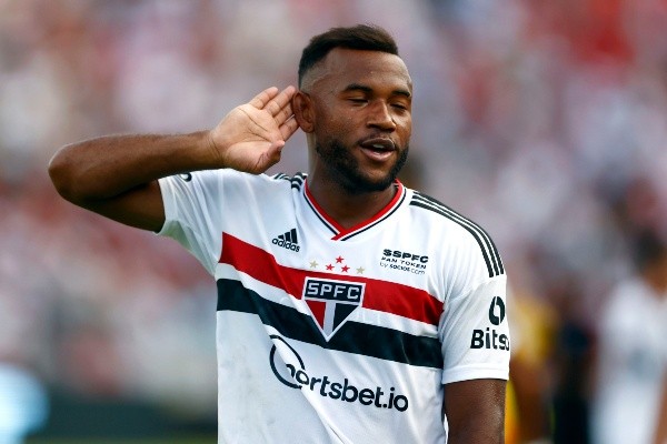SP - Ribeirao Preto - 05/03/2023 - PAULISTA 2023, BOTAFOGO SP X SAO PAULO - Luan jogador do Sao Paulo comemora seu gol durante partida contra o Botafogo-SP no estadio Santa Cruz pelo campeonato Paulista 2023. Foto: Thiago Calil/AGIF